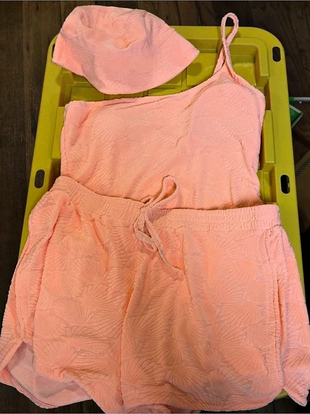 Fashion Nova 3 Piece Swim Short Set in Pink Size 2X NWT